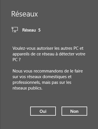 Notification réseau Windows